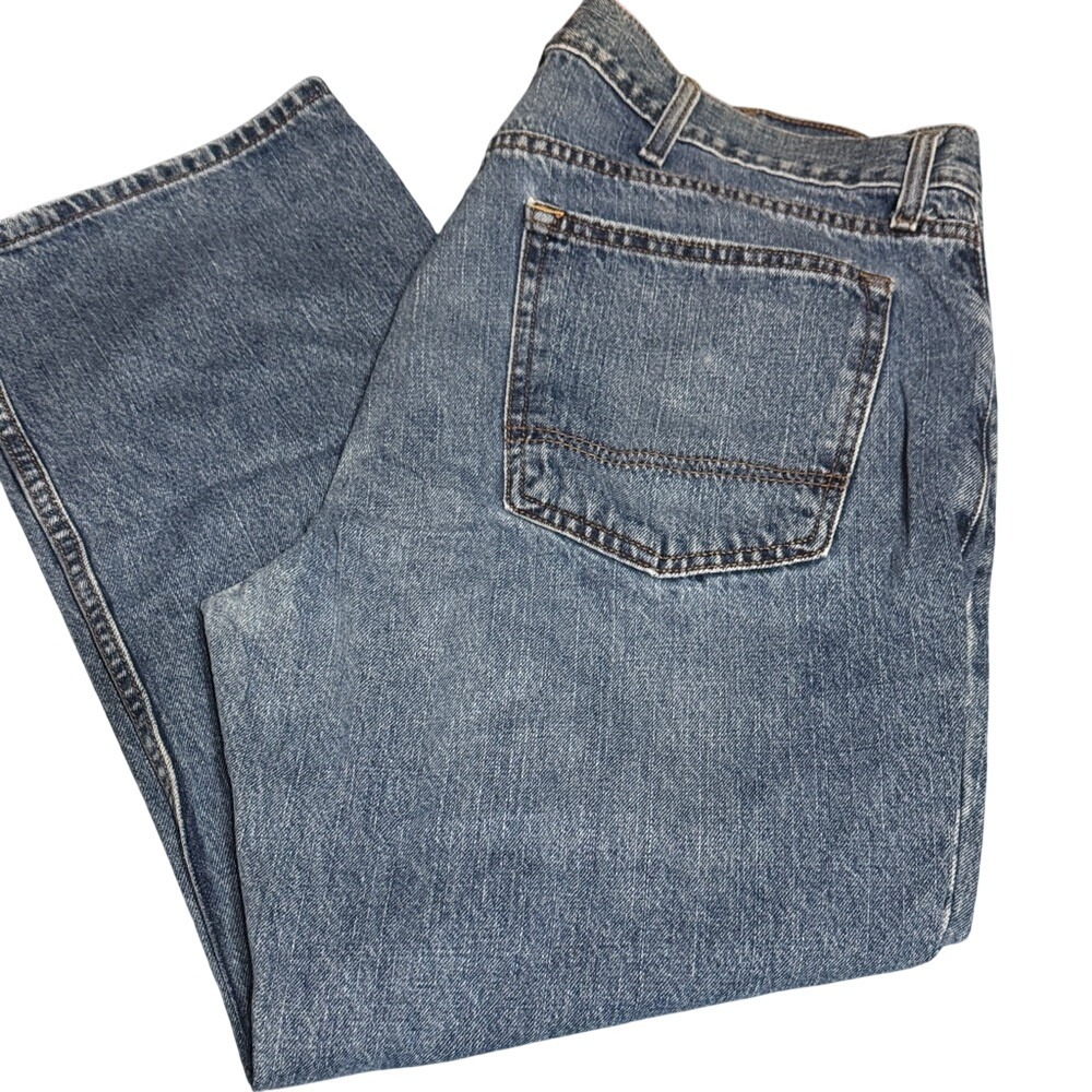 Arizona Jeans Co Mens Original Straight Leg Blue Denim Jeans 40x28 Medium Wash